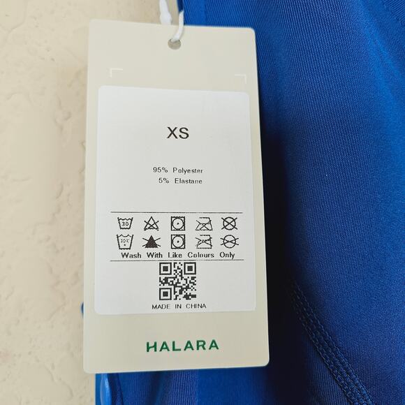 Halara Blue V Neck Sleeveless Pleated Golf Mini Dress Women's X-Small - Picture 7 of 8